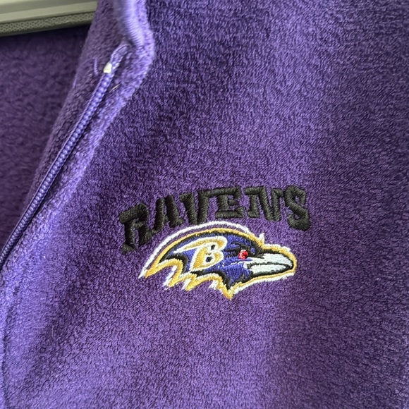 Purple NFL Ravens Fleece Zip-Up Jacket - Picture 3 of 4